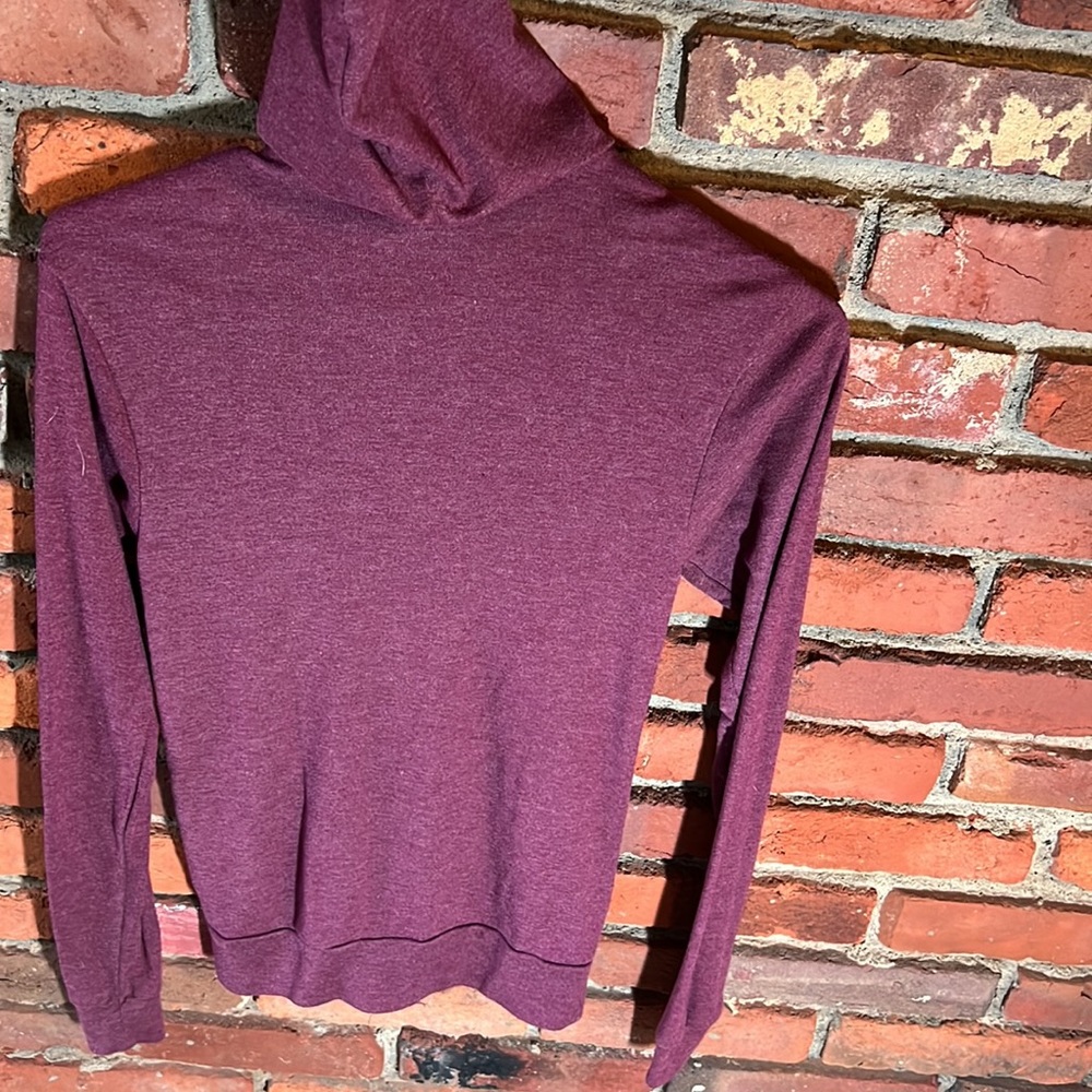 Lightweight zip up hoodie burgundy - Picture 5 of 5
